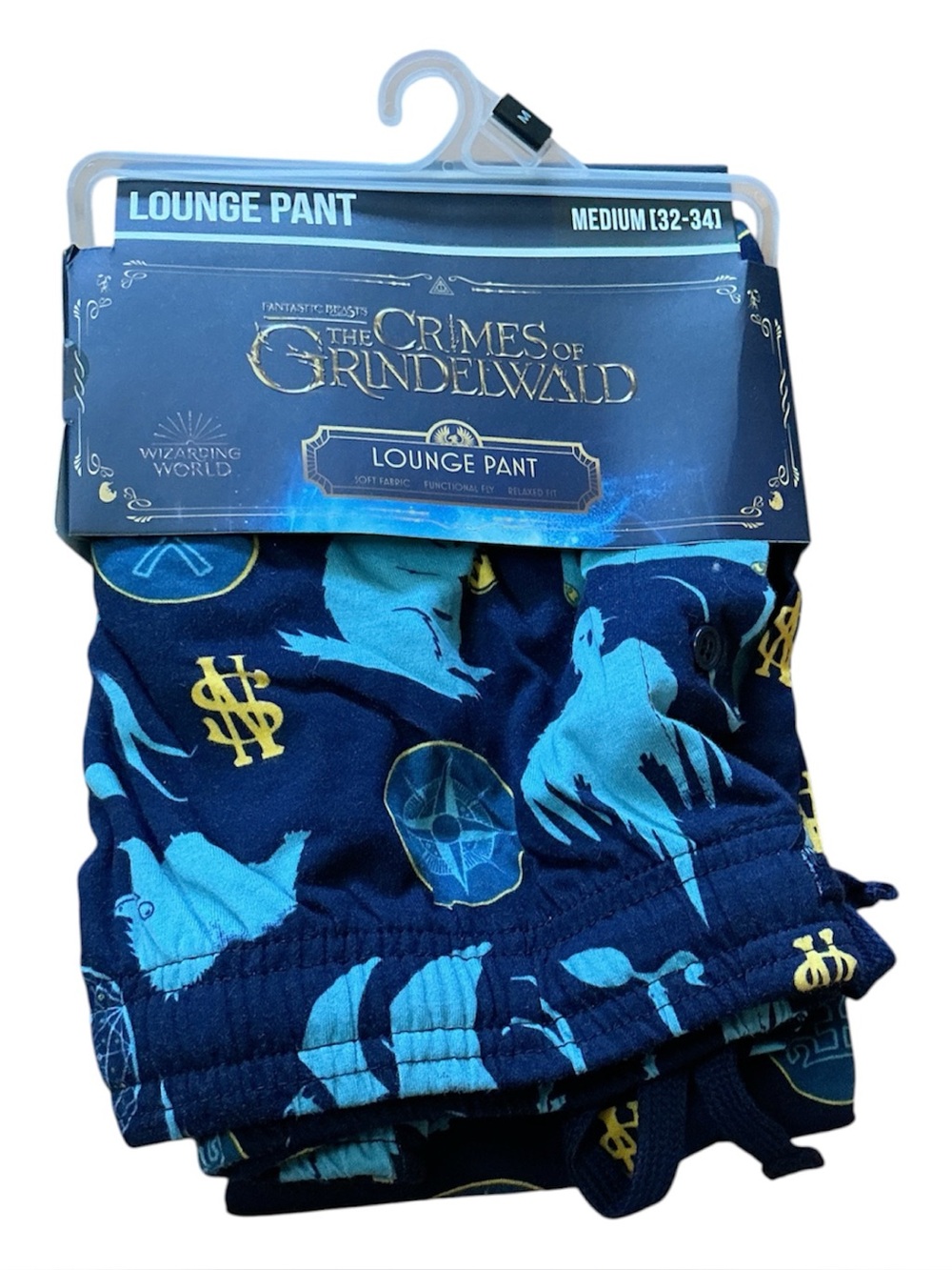 Bioworld Fantastic Beasts Crimes of Grindelwald Lounge Pants M navy S2018 nwt